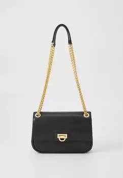 Сумка через плечо FINLEY FLAP SHOULDER DKNY, черный