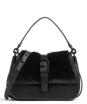 Сумка через плечо Flow Mini из мелкозернистой кожи. Furla, черный