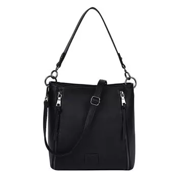 Сумка через плечо FREDs BRUDER Bestie Leder 28 cm, черный