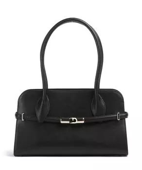 Сумка через плечо Goccia m из телячьей кожи мелкого помола Furla, черный