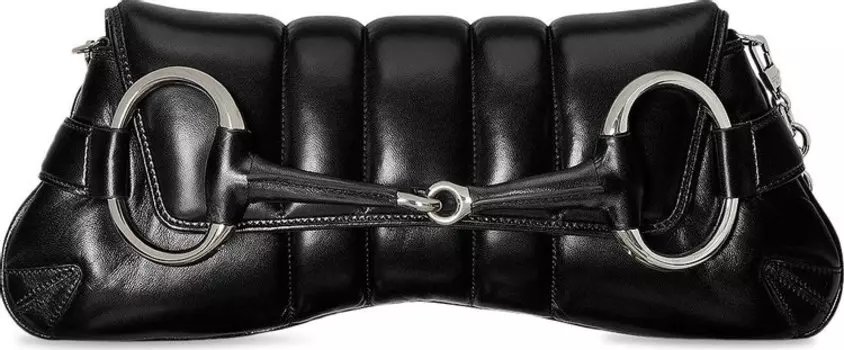 Сумка через плечо Gucci Horsebit Chain Medium 'Black', черный