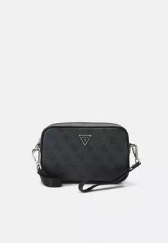 Сумка женская Guess кросс-боди с принтом, черно-серый