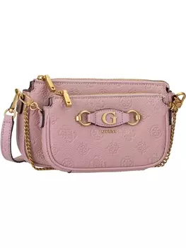 Сумка через плечо Guess Umhngetasche Izzy Peony Double Pouch Crossbody, цвет Apricot Rose Logo