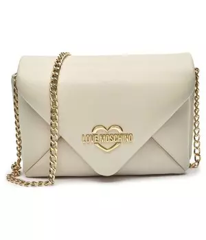 Сумка через плечо Love Moschino, экрю