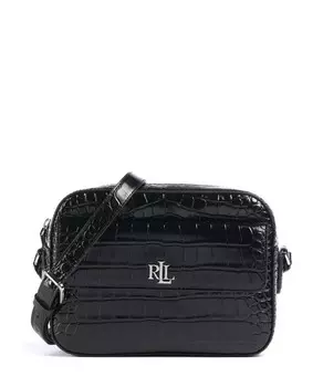 Сумка через плечо marcy среднего размера из тисненой воловьей кожи Lauren Ralph Lauren, черный
