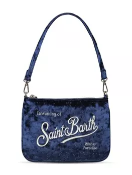 Сумка через плечо MC2 Saint Barth Kids с вышитым логотипом, синий