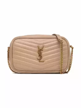 Сумка через плечо Mini Lou Saint Laurent, бежевый