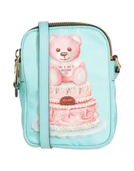 Сумка через плечо Moschino, бирюзовый