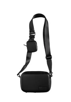 Сумка через плечо RIGID PULL&BEAR, цвет black