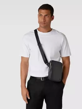 Сумка через плечо с этикеткой Lacoste, черный
