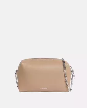Сумка через плечо с цепочкой Calvin Klein, бежевый