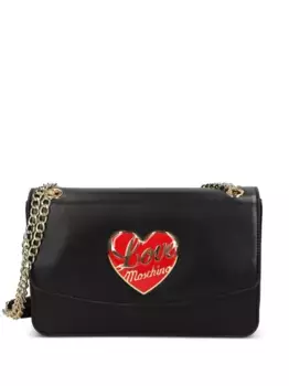 Сумка через плечо с цепочкой в форме сердца Love Moschino, черный