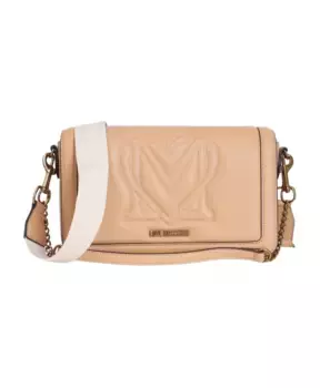 Сумка через плечо с логотипом Love Moschino, бежевый