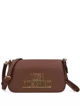 Сумка через плечо с логотипом Love Moschino, коричневый