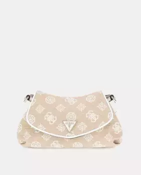 Сумка через плечо с магнитной застежкой Guess, бежевый