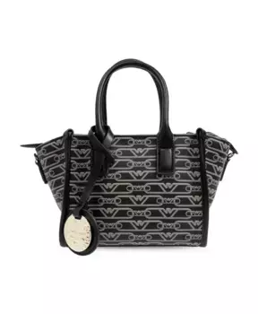 Сумка через плечо с монограммой Emporio Armani, черный