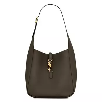 Сумка через плечо Saint Laurent Le 5 7 Monogram Plaque Shoulder Bag, цвет Light Musk