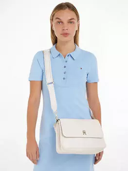 Сумка через плечо Tommy Hilfiger Monogram, потертый белый