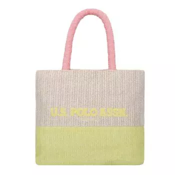 Сумка через плечо U.S. Polo Assn. Straw 04 38 cm, цвет lemon natural
