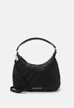 Сумка на плечо Valentino стеганая с золотой фурнитурой, черный