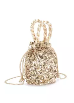 Сумка через плечо Vivance "Minibag", сумка-ведро, праздничная сумка с блестками, сумка через плечо, мини-сумка, VEGAN, цвет Goldfarben