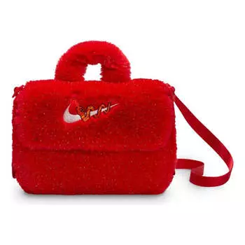 Сумка cny kid faux fur crossbody bag 'year of the snake' Nike, красный