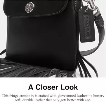 Сумка Coach 1965 с бахромой