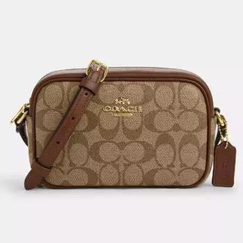 Сумка Coach Outlet Mini Jamie Camera In Signature Canvas, коричневый
