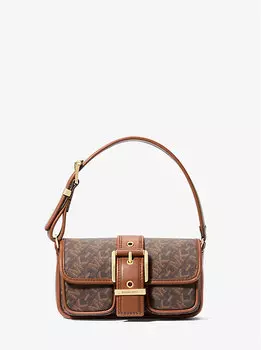 Сумка Colby Extra-Small Empire Monogram через плечо Michael Kors, коричневый