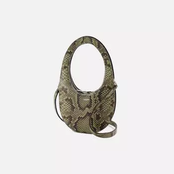 Сумка Coperni Python Printed Swipe Bag, зеленый