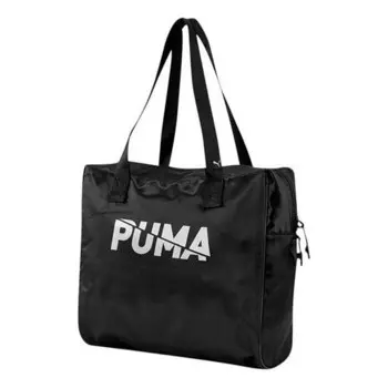 Сумка core base large shopper bag 'black white' Puma, черный