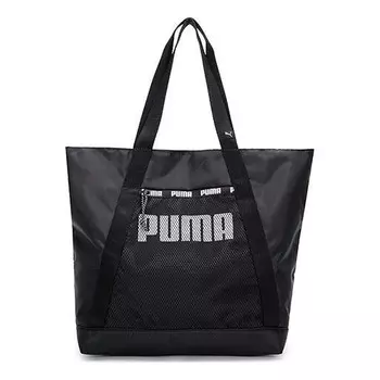 Сумка core base large shopper bag 'black white' Puma, черный