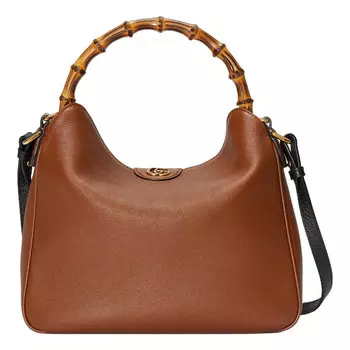 Сумка diana medium shoulder bag 'brown' Gucci, коричневый