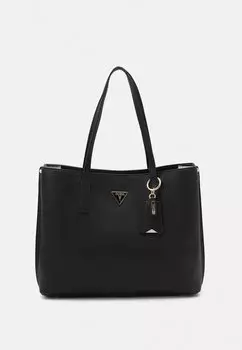 Сумка шоппер Guess с логотипом бренда, черный