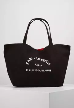 Сумка шоппер KARL LAGERFELD с надписью, черный