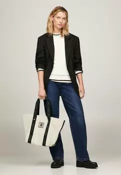 Сумка для покупок MONOGRAM CONTRAST Tommy Hilfiger, белая глина