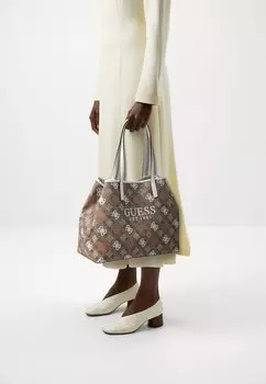Сумка для покупок Vikky Ii Guess, цвет latte multi