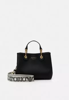 Сумка Emporio Armani с золотой фурнитурой 2 в 1, черный