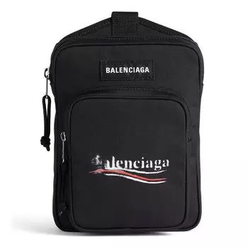 Сумка explorer crossbody messenger bag 'black' Balenciaga, черный