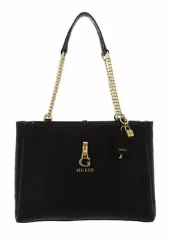Сумка G JAMES LOGO GIRLFRIEND CARRYALL Guess, черный логотип