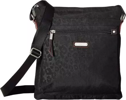 Сумка Go Bagg with RFID Phone Wristlet Baggallini, цвет Black Cheetah