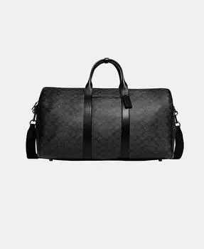 Сумка Gotham из фирменной канвы COACH, серый