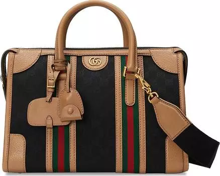 Сумка Gucci Bauletto Medium Top, черный/коричневый