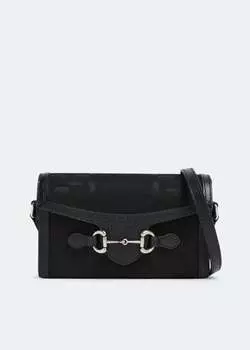Сумка GUCCI Horsebit 1955 mini bag, черный