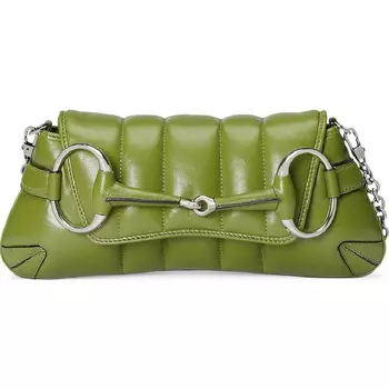 Сумка Gucci Horsebit Chain Small Shoulder, зеленый