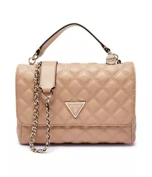 Сумка Guess Giully с цепочкой, бежевый