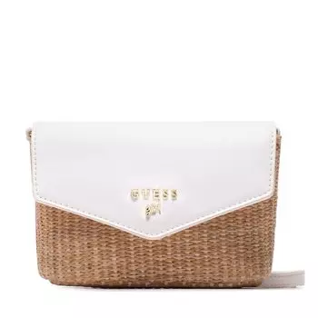 Сумка Guess MiniShoulder Tote, бежевый/белый