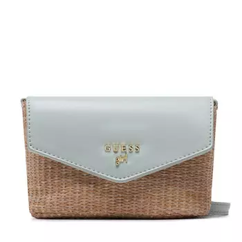 Сумка Guess MiniShoulder Tote, бежевый/зеленый