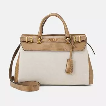 Сумка Guess Sestri Luxury Satchel, светло-коричневый/бежевый