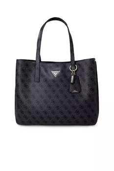Сумка Guess шоппер с принтом, синий
